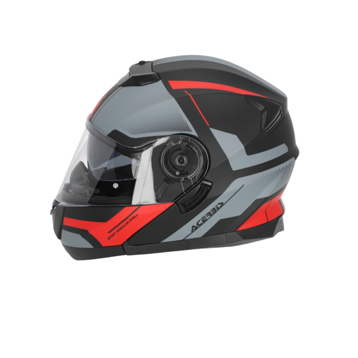 Casco modulare Acerbis serel 22/06 black/red/mat - immagine 5