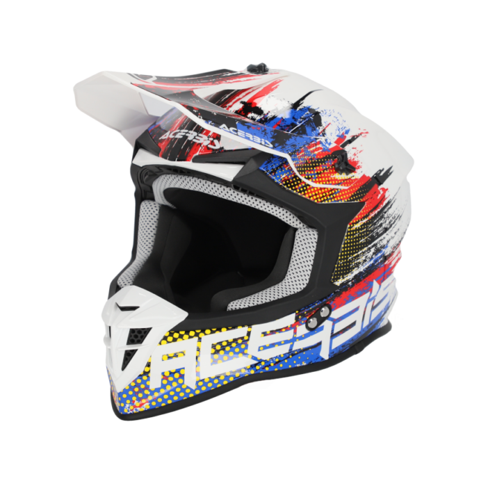 Casco Acerbis linear white/blu/red