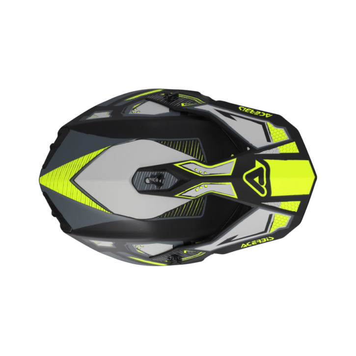 Casco Acerbis linear black/fluo yellow mat - immagine 2