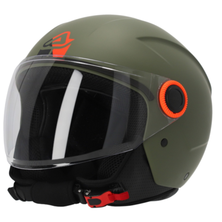 Casco jet Acerbis brezza verde militare