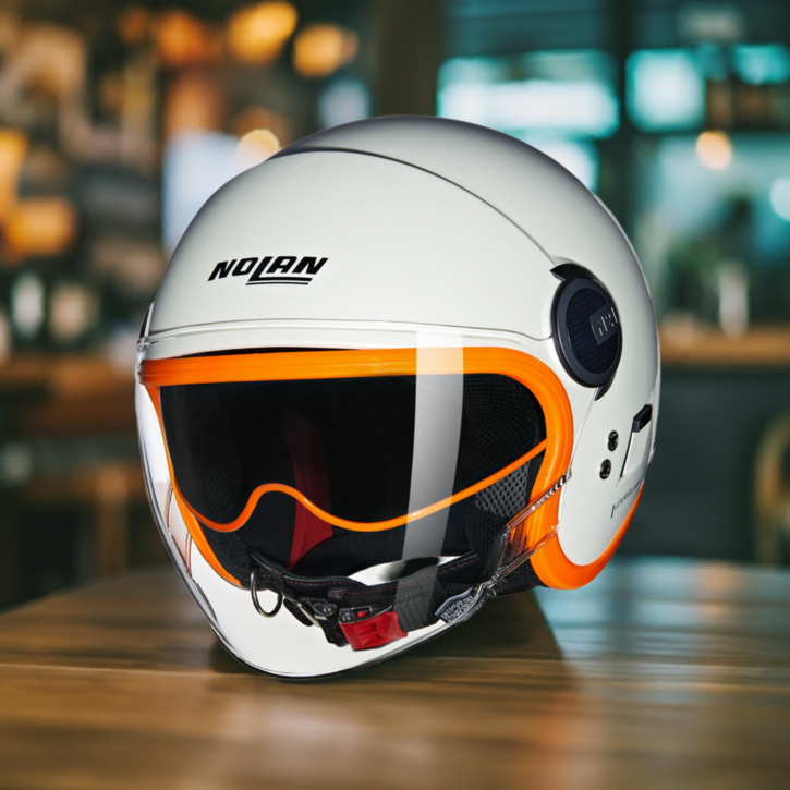 Casco Nolan n21 visor 06 ocio perla - arancione 347